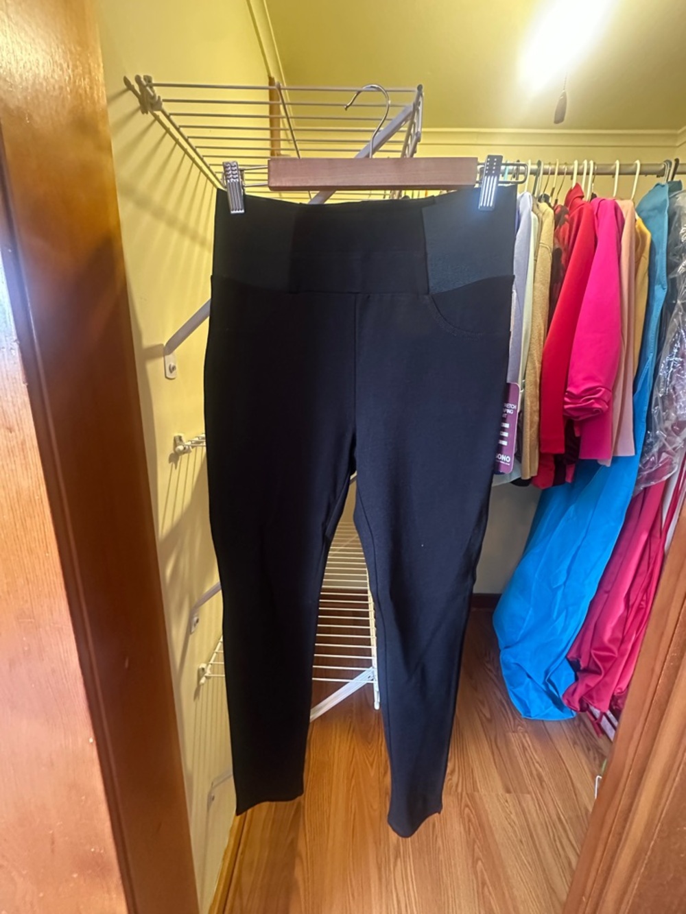 Ci Sono Black Ponte Knit High-Waist Leggings